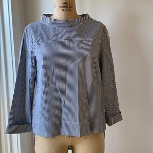 JCrew Funnel Neck Cotton Blouse